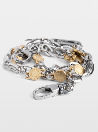 Bandoulière Chaîne - Chaîne en métal avec ornements signés ZV à porter en version longue ou en version courte.