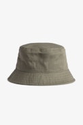 Boby Kids' Bucket Hat - Kids’ bucket hat in khaki cotton with brand insignia and Core Cho motifs