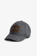 Amy Children’s Cap - Children’s grey cotton embroidered cap