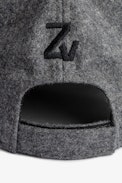Amy Children’s Cap - Children’s grey cotton embroidered cap