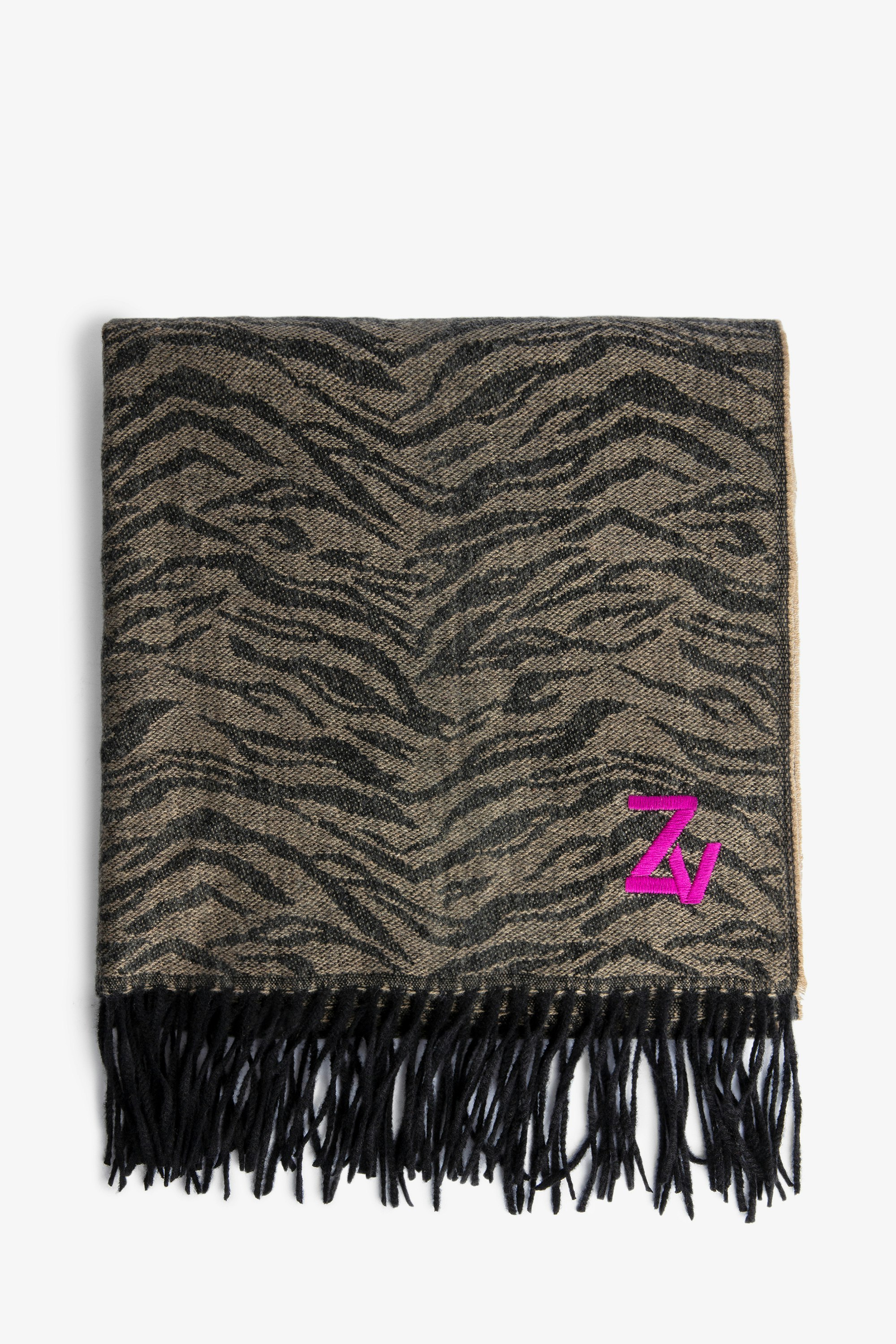Ellane Children’s マフラー Children’s animal-print knitted scarf 