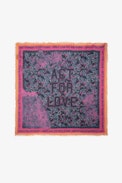 Ella Girls’ Tagelmust Scarf - Girls’ pink tagelmust scarf with “Act For Love” slogan.