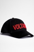 Klelia Maxi Voltaire Cap - Zadig&Voltaire men's embroidered cotton cap in black
