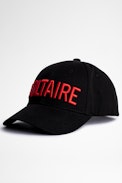 Klelia Maxi Voltaire Cap - Zadig&Voltaire men's embroidered cotton cap in black