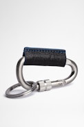 Carabiner Key Ring - Men's metal snap hook key ring in silver