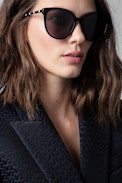 Studs Sunglasses - Unisex bio-acetate sunglasses in black with tinted lenses