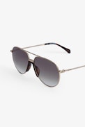 Pyramid Studs Sunglasses - Brown Pyramid Studs sunglasses with smoked lenses decorated with pyramid studs