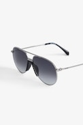 Pyramid Studs Sunglasses - Black sunglasses with smoked lenses decorated with pyramid studs