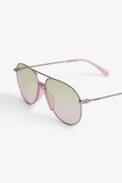 Gafas de sol Pyramid Studs  - Gafas de sol de color rosa con cristales ahumados y tachuelas piramidales