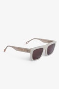 Oversized Sunglasses - Oversized beige acetate sunglasses with ZADIG logo on the temples