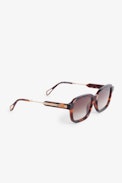 Squared ZV Sunglasses - Square-shaped unisex sunglasses in brown acetate.