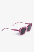 Squared ZV Sunglasses - Square-shaped unisex sunglasses in pink acetate.