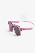 Squared ZV Sunglasses - Square-shaped unisex sunglasses in pink acetate.