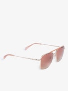 Aviator Wings Sunglasses - Unisex aviator sunglasses in cognac metal with smoke lenses