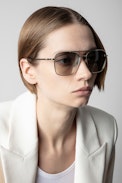Aviator Wings Sunglasses - Light blue aviator sunglasses.