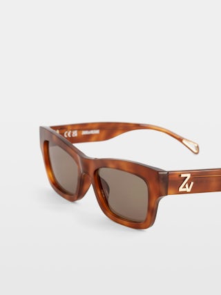 Occhiali da Sole ZV23H1 - Occhiali da sole rettangolari unisex ornati con il logo ZV sulle aste.