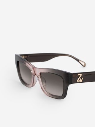 ZV23H1 Sunglasses - Rectangular unisex sunglasses adorned with the ZV logo on the temples.