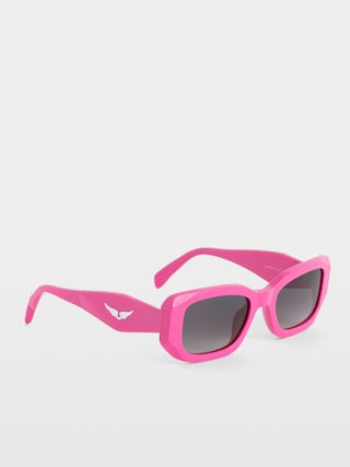 Gafas de Sol ZV23H3 - Gafas de sol rectangulares unisex adornadas con alas en las patillas desestructuradas.