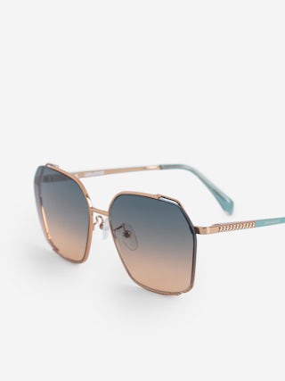 ZV23H5 Sunglasses - Unisex rounded square sunglasses adorned with the ZV logo on the temples.