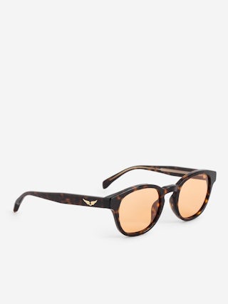 ZV23H6 Sunglasses - Rounded unisex sunglasses adorned with wings on the temples.