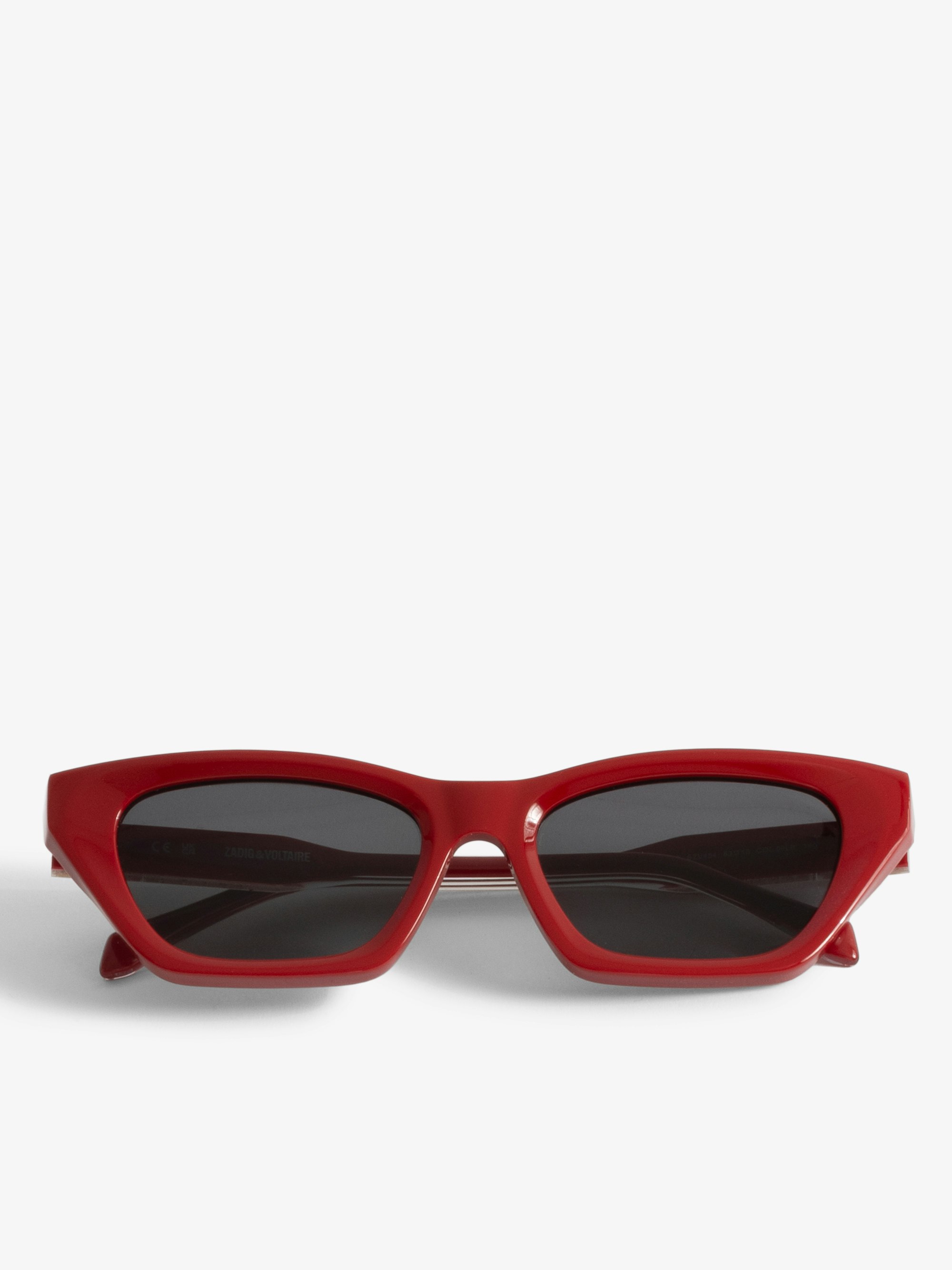 SZV454 Sunglasses - Red sunglasses with ZV logo.