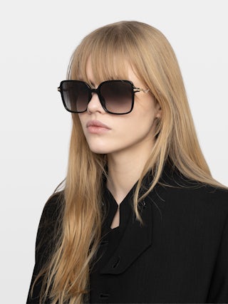 Sunglasses ZV26S4 - Unisex acetate sunglasses with signature wing details on the temples.