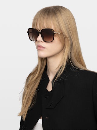 Sunglasses ZV26S4 - Unisex acetate sunglasses with signature wing details on the temples.