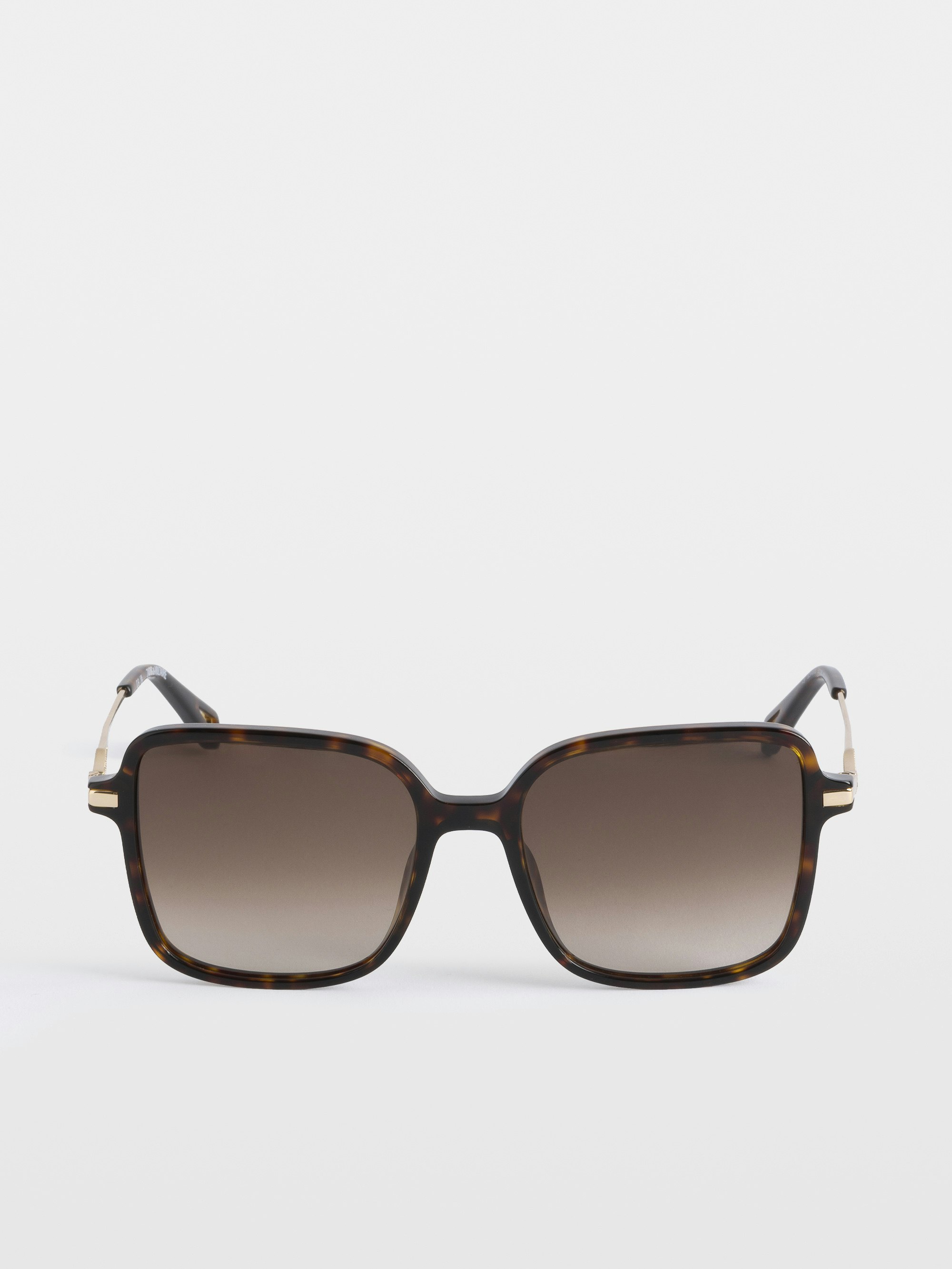 Lunettes De Soleil ZV26S4 - Lunette de soleil unisexe en acétate avec détails signatures ailes sur branches.