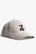 Casquette Klelia ZV Crush - Casquette en coton beige ornée d'une broderie cœur contrastée femme