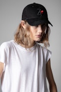 Cappellino Klelia ZV Crush - Cappellino nero con ricamo ZV donna