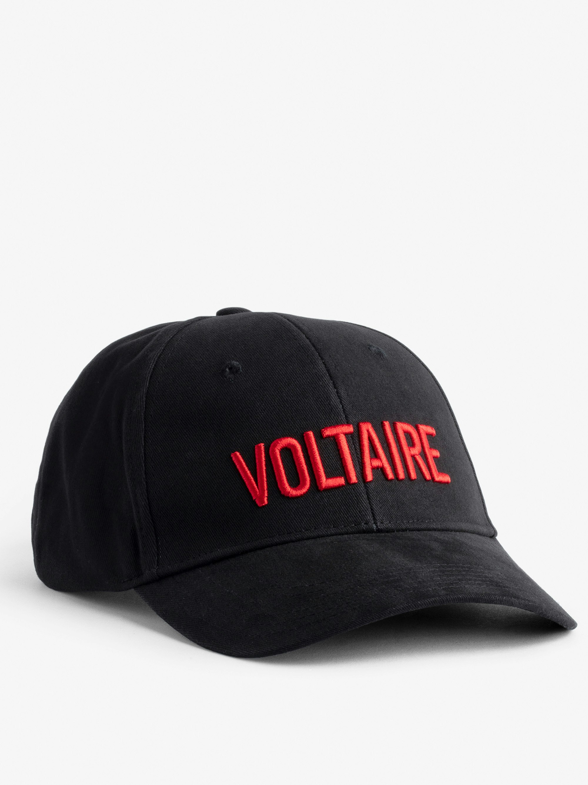 Klelia Voltaire Cap - Women's Voltaire embroidered black cotton cap.
