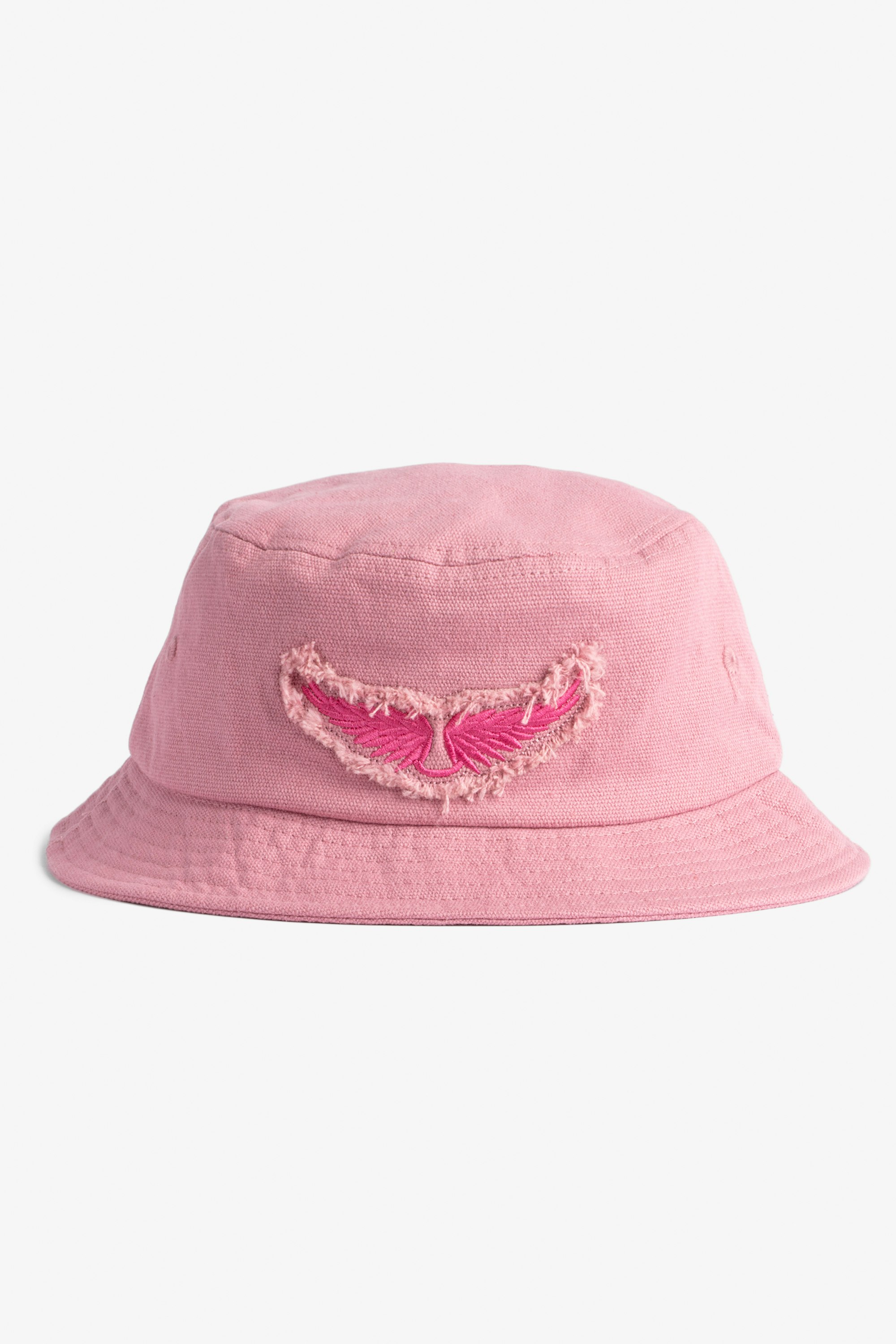 Wings Bucket Hat Women's pink cotton bucket hat