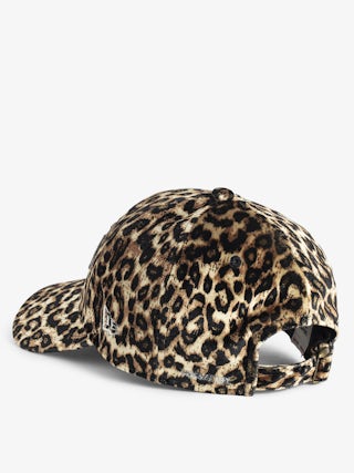 New Era x ZV Velvet Cap - New Era x Zadig leopard print velvet cap.