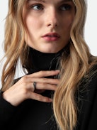 Rock Ring  - Women’s brass and rhinestone ring.