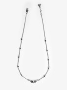 Rock Choker Necklace - Brass and rhinestone necklace.
