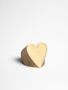Idol Ring - Gold-tone brushed brass heart ring.