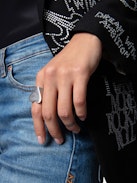 Idol Ring - Gold and silver-tone brass heart ring.