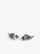 Rock Earrings - Brass earrings with rhinestones.