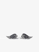 Rock Earrings - Brass earrings with rhinestones.