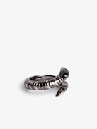 Snake Ring - Silver-tone brass snake bracelet.
