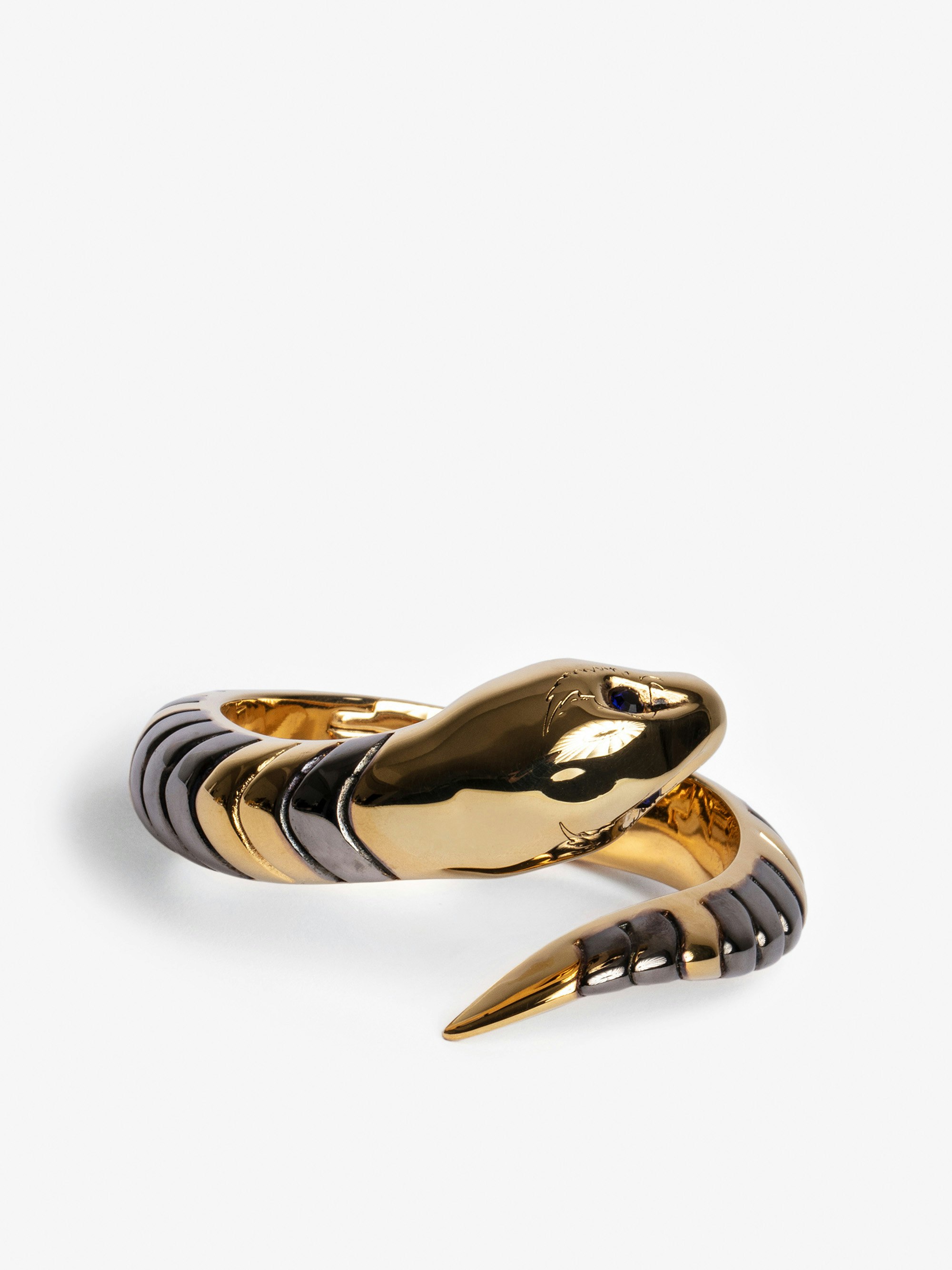 Snake Bracelet - Gold-tone brass bracelet.
