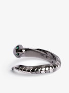 Snake Bracelet - Silver-tone brass bangle.