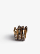 Double Snake Ring - Gold-tone brass double snake ring.