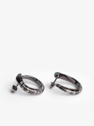 Cerchi Snake - Orecchini a serpente in ottone argentato, donna