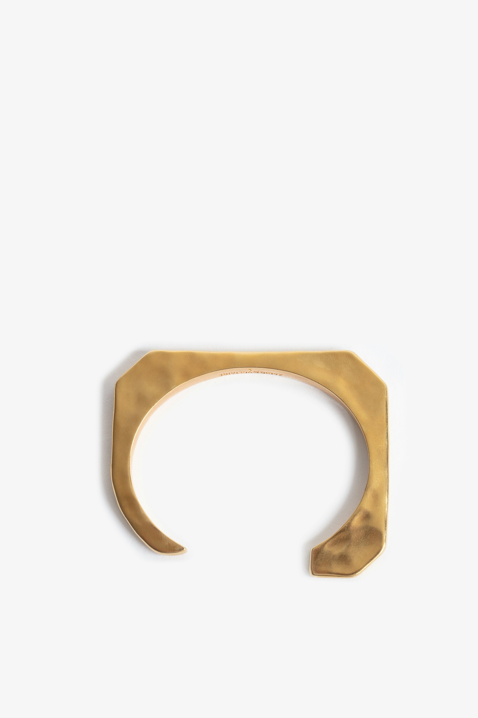 Cecilia ブレスレット Women’s distressed gold-tone brass open bangle