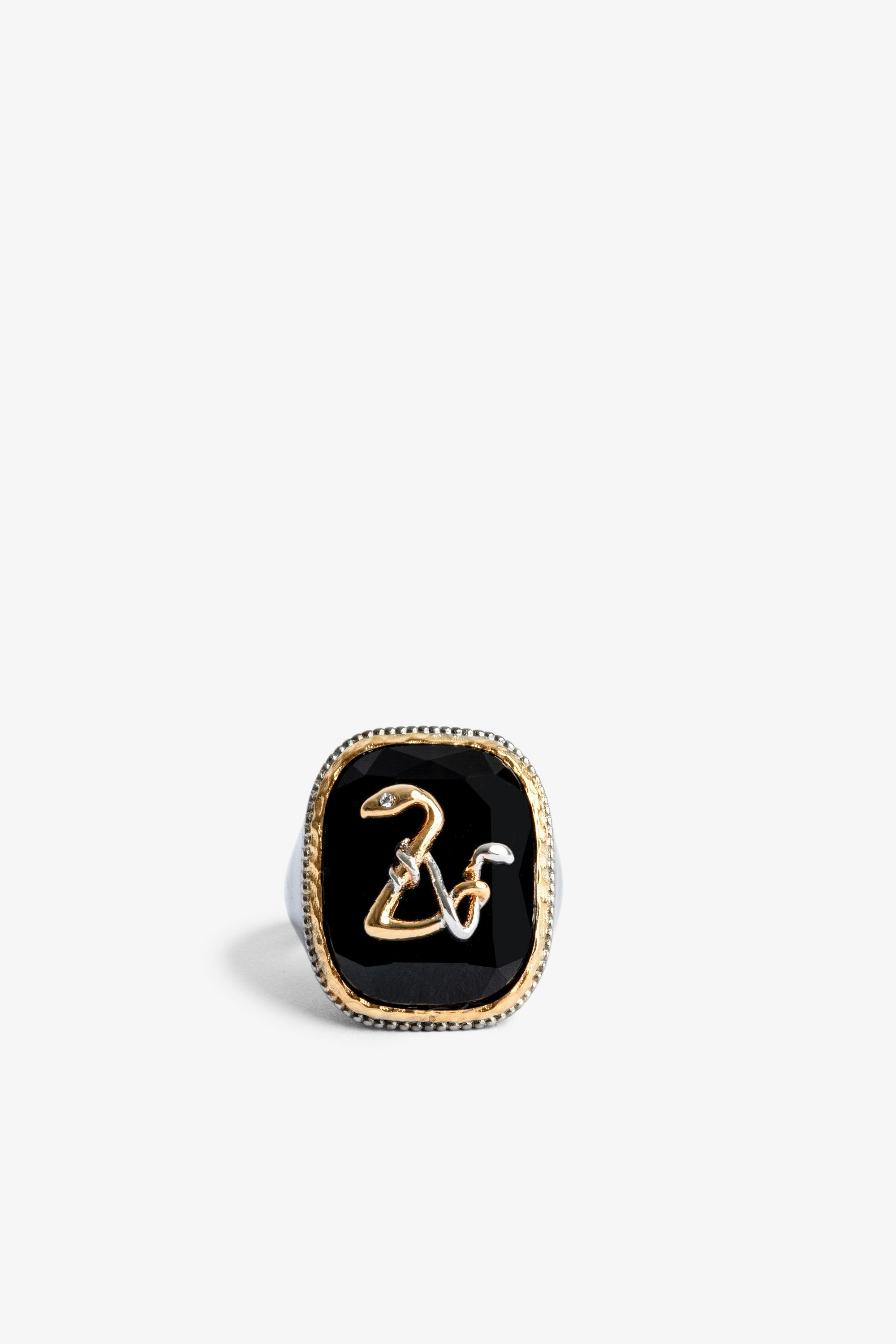 ZV Snake Signet Ring Women’s blackened and gold-tone metal signet ring