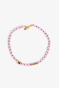 Mix n Match Art Message Necklace - Women’s Art short necklace with pink and gold beads
