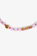 Mix n Match Art Message Necklace - Women’s Art short necklace with pink and gold beads