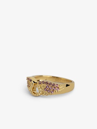 Rock Ring - Brass ring with rhinestone-embellished wings.
