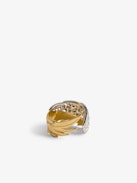 Anello Rock Feather - Anello ali in ottone tempestato di strass.